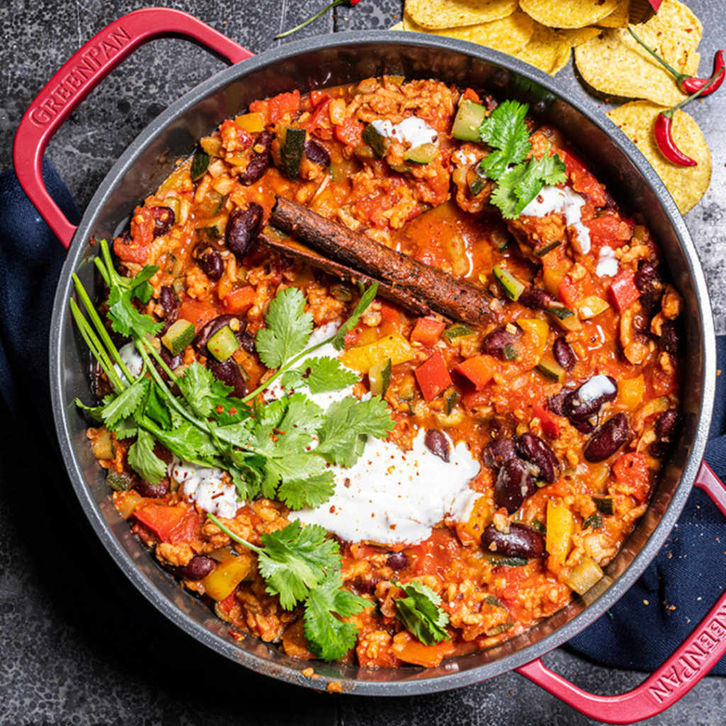 Chili Sin Carne with greenway minced meat