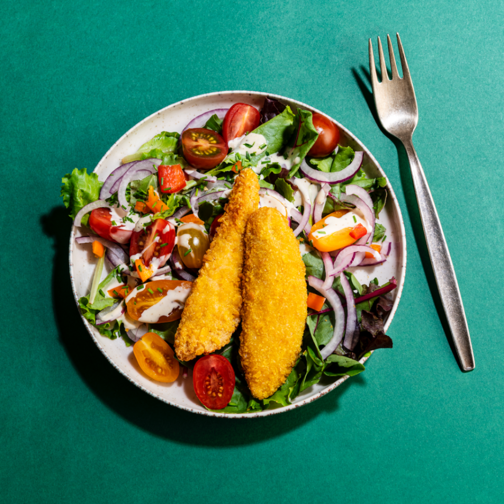 colorful salad with Greenway tenders