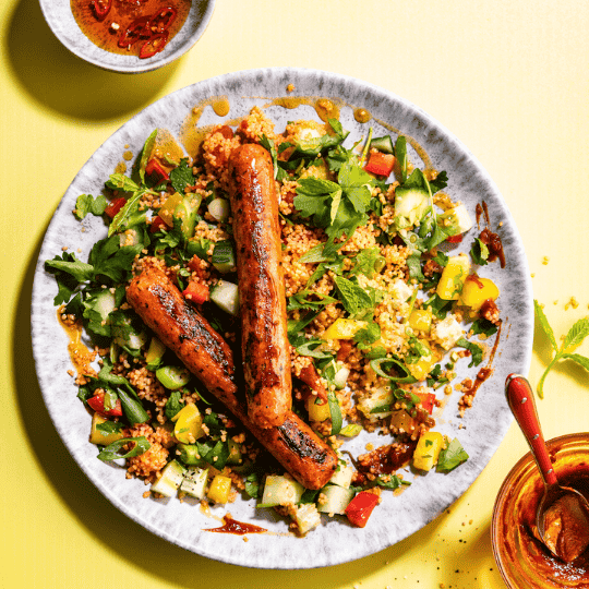 Marrocan tabouleh with merguez